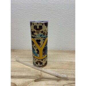 Zonegrace Stainless Steel Skinny Tumbler 20oz Yellowstone Sunflower Cowprint New